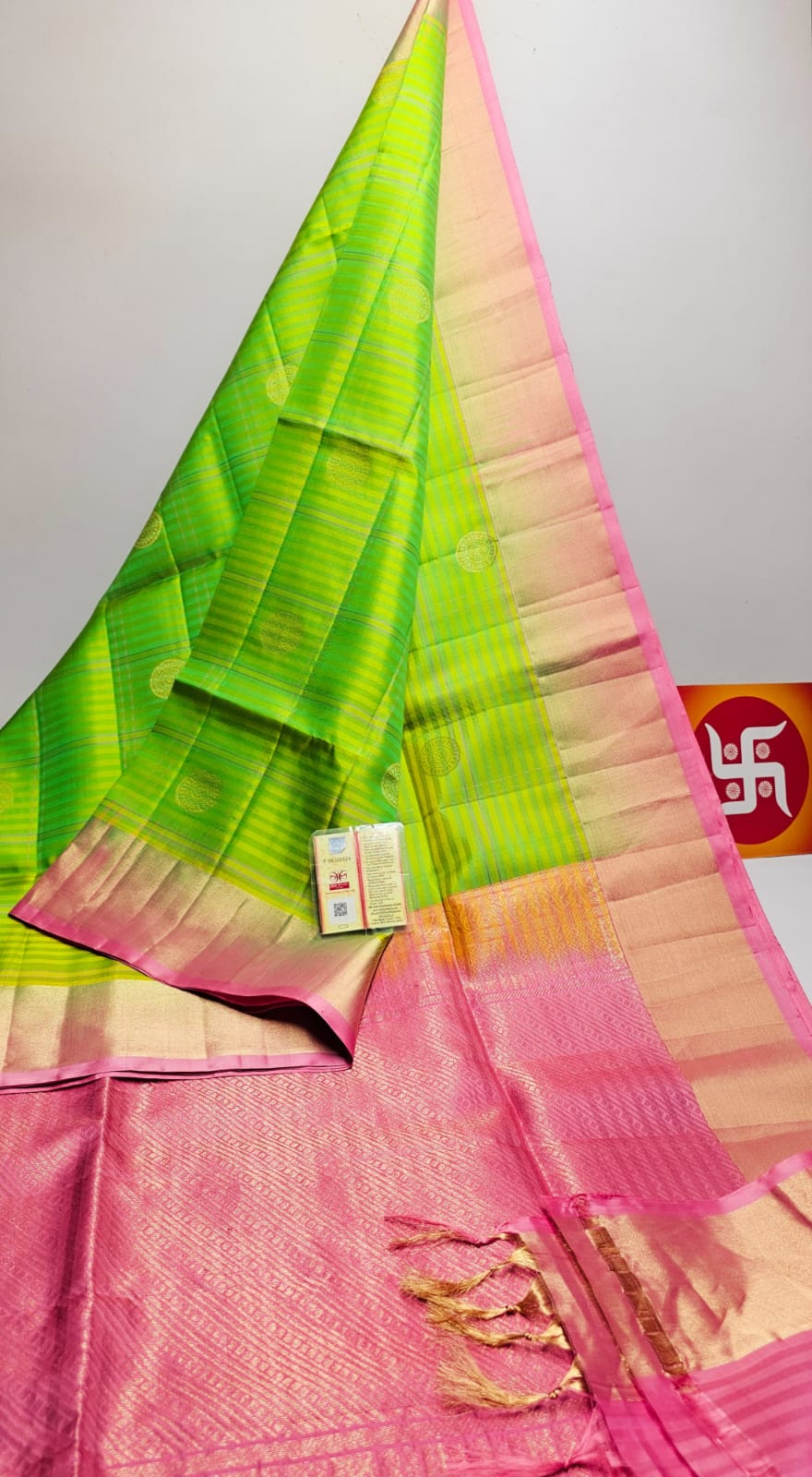 Leaf Green Kanchipuram Silk Saree